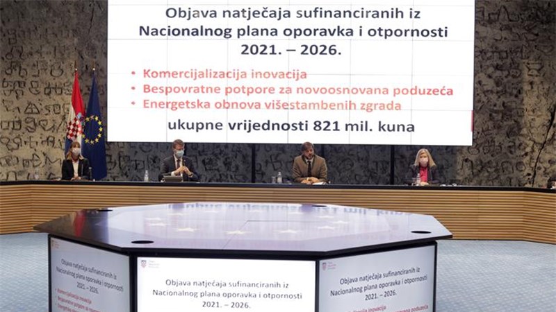 Predstavljena tri natječaja financirana iz NPOO-a, ukupne vrijednosti 821 milijun kuna